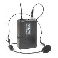 Vonyx WM73C 2-Channel UHF Wireless Microphone System Combi with Handheld, Bodypack and Display