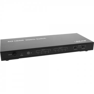 InLine® HDMI Matrix Switch, 4 Input ports to 2 Output ports