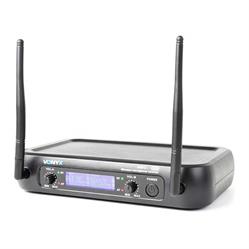 Vonyx WM73C 2-Channel UHF Wireless Microphone System Combi with Handheld, Bodypack and Display