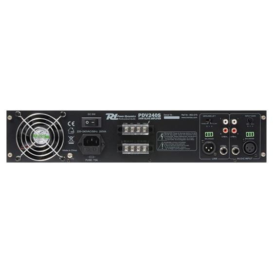 Power Dynamics PDV240S 240W/100V Boost Amplifier